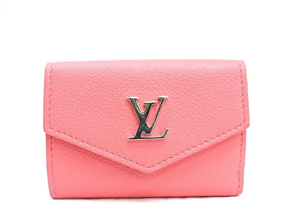 LOUIS VUITTON Tri fold Wallet Portefeuille Lock Calf Blossom